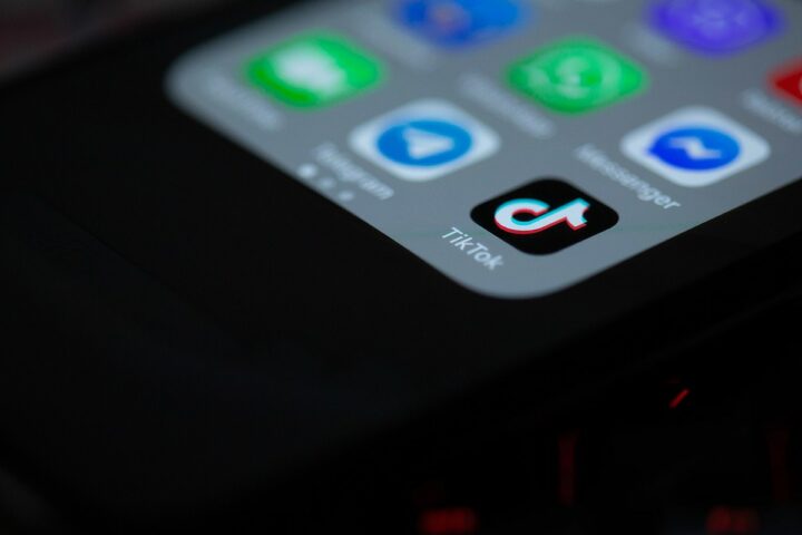 TikTok app on a phone screen