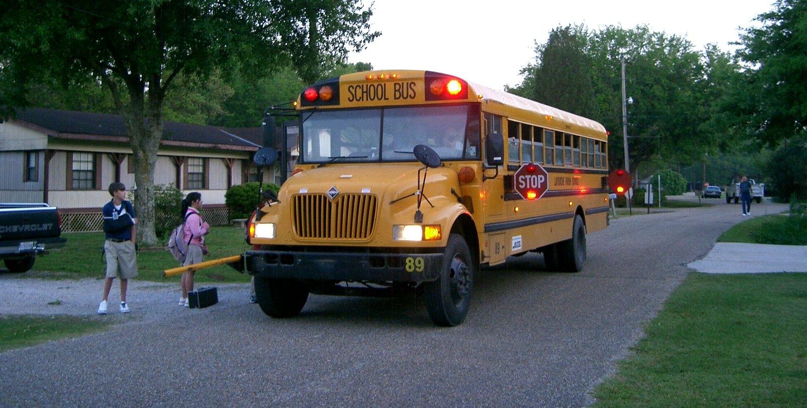 Children About to Board a School Bus