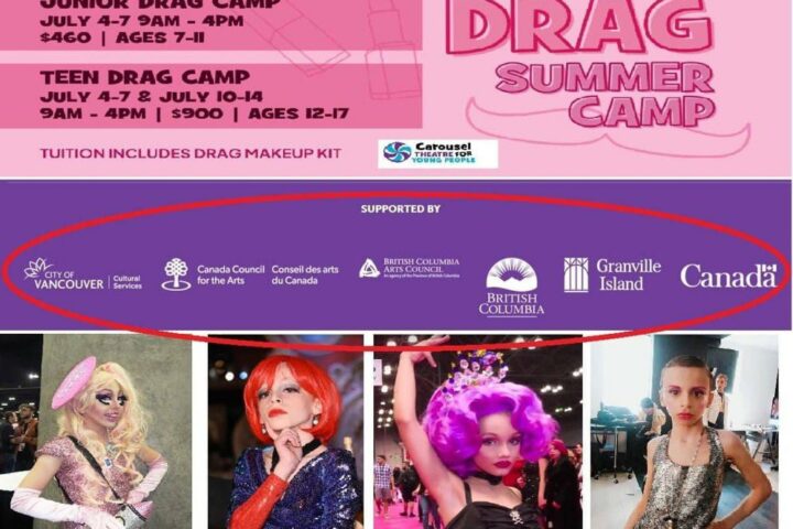 Carousel Theatre advertisement for their junior drag camp