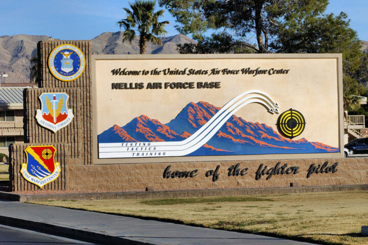 Nellis Air Force Base Sign Public Domain