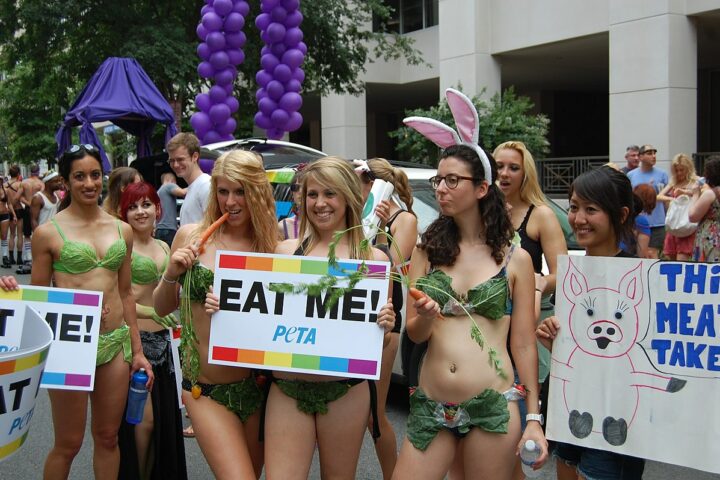 PETA Pride Parade Protesting Meat