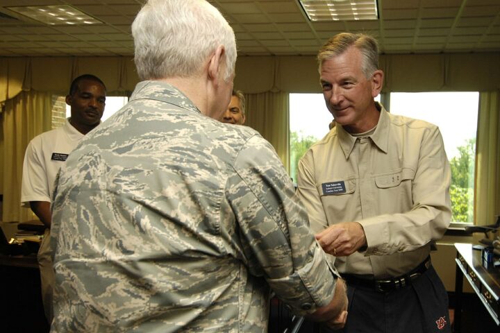 Senator Tommy Tuberville visits Scott Air Force Base