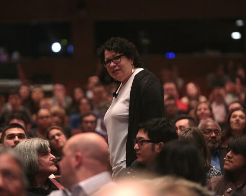 Supreme Court Justice Sonia Sotomayor speaks at an event